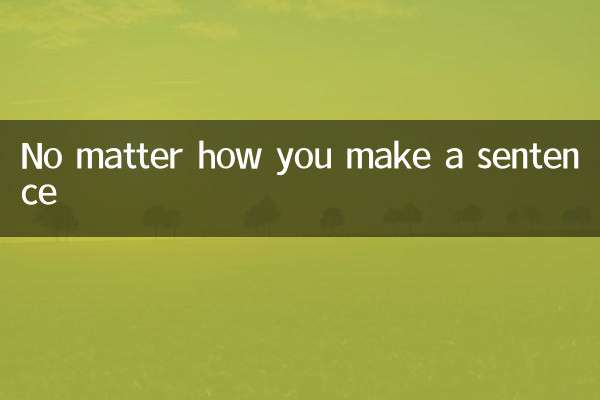 No matter how you make a sentence