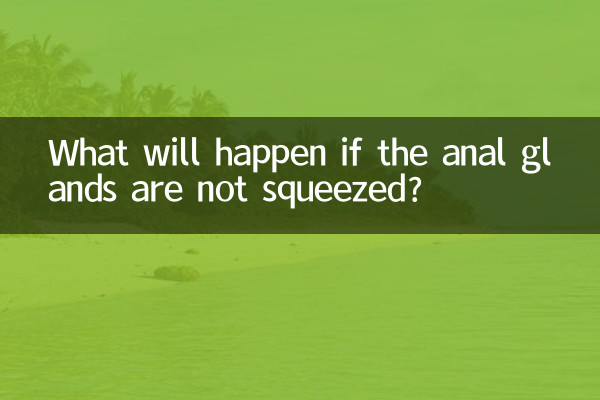 What will happen if the anal glands are not squeezed?