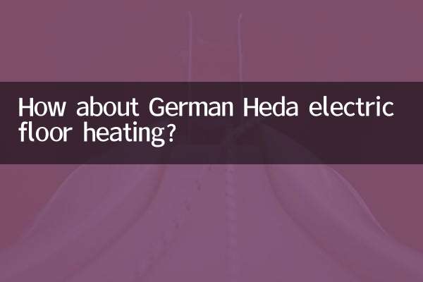 Che ne dici del riscaldamento a pavimento elettrico tedesco Heda?