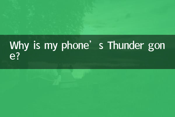میرے فون کی تھنڈر کیوں چلا گیا؟