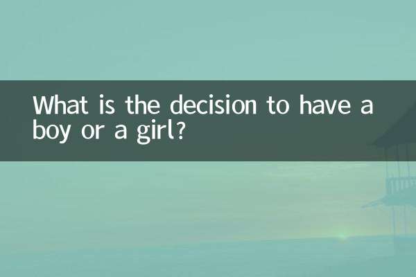 Was ist die Entscheidung, einen Jungen oder ein Mädchen zu bekommen?