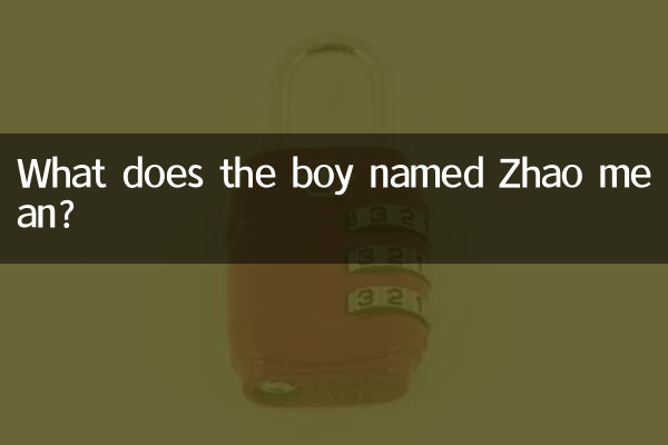 معنی پسری به نام ژائو چیست؟