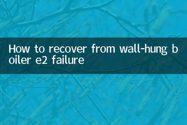 वॉल-हंग बॉयलर ई2 की विफलता से कैसे उबरें