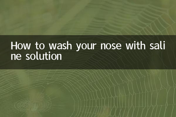 How to wash your nose with saline solution