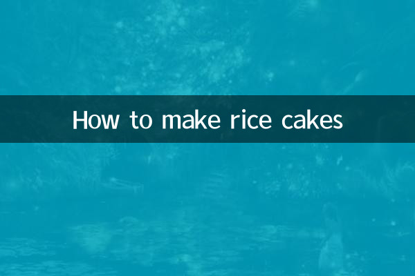 Cómo hacer pasteles de arroz