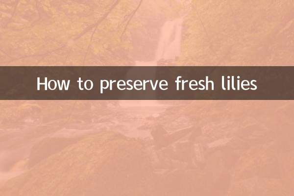 Como preservar lírios frescos