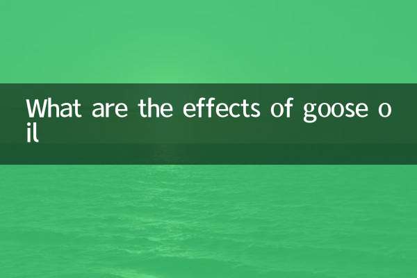 Quali sono gli effetti dell'olio d'oca