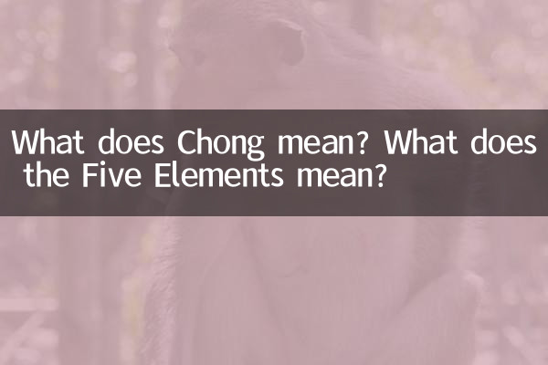 Que veut dire Chong ? Que signifient les cinq éléments ?