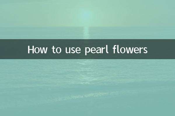 Cómo utilizar flores de perlas.