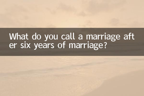 Comment appelle-t-on un mariage après six ans de mariage ?