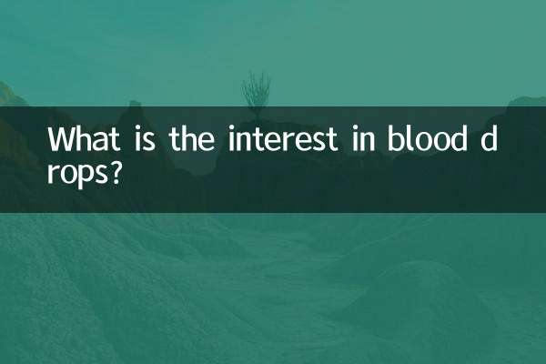 Qual é o interesse em gotas de sangue?