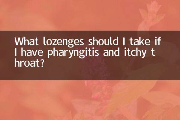 What lozenges should I take if I have pharyngitis and itchy throat?