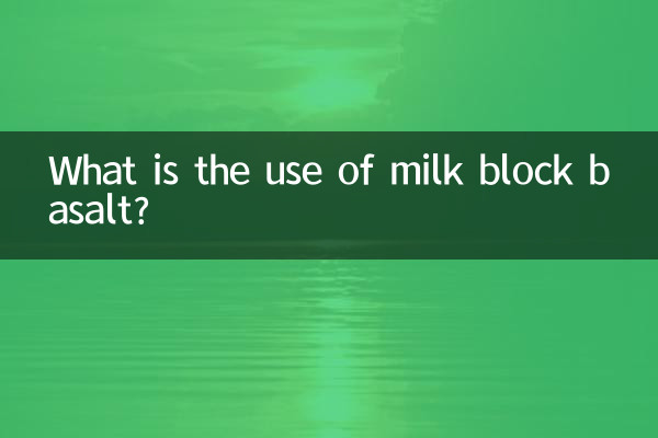 What is the use of milk block basalt?