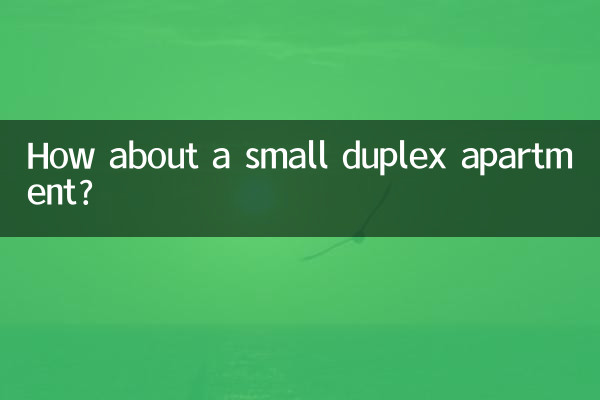 Que diriez-vous d'un petit appartement en duplex ?