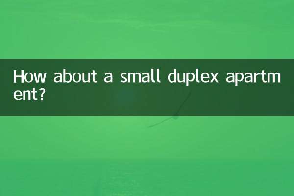 Que diriez-vous d'un petit appartement en duplex ?