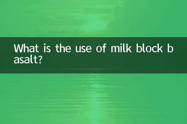 What is the use of milk block basalt?