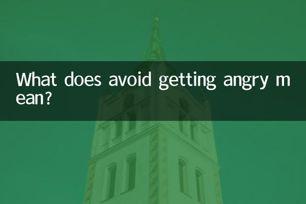 Que signifie éviter de se mettre en colère ?