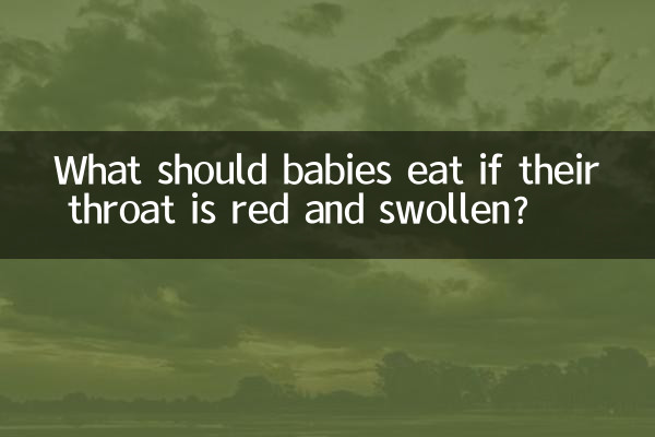 What should babies eat if their throat is red and swollen?