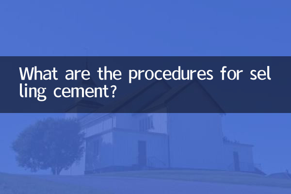 Quelles sont les démarches pour vendre du ciment ?