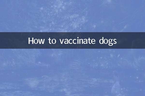 How to vaccinate dogs