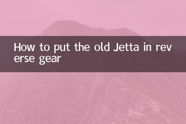 So legen Sie beim alten Jetta den Rückwärtsgang ein