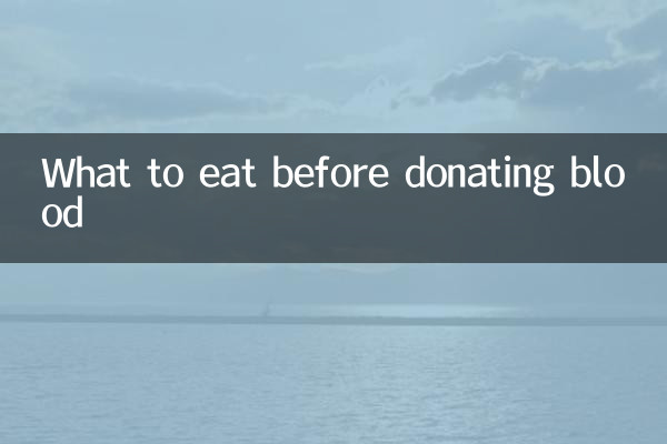 What to eat before donating blood