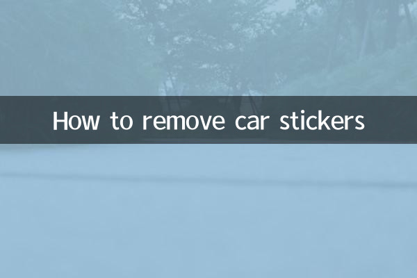Comment enlever les autocollants de voiture