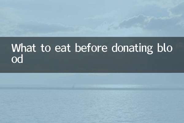 What to eat before donating blood