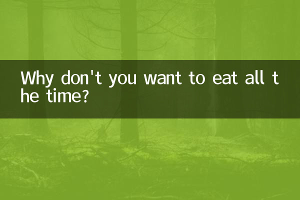 आप हर समय खाना क्यों नहीं चाहते?