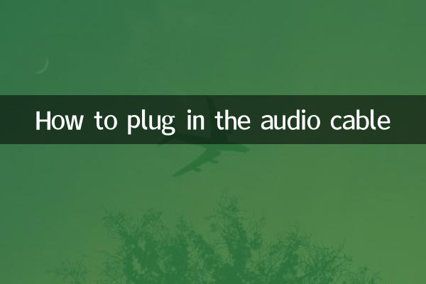 오디오 케이블을 연결하는 방법