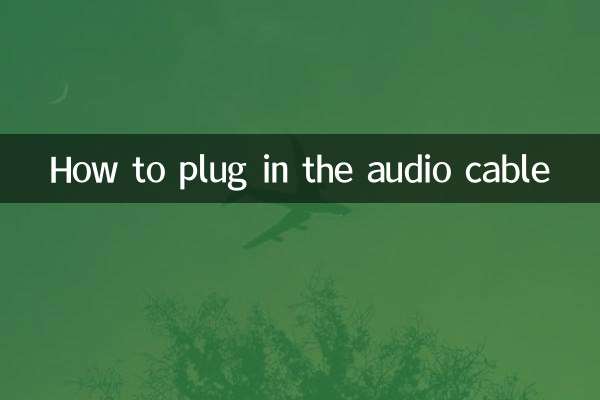 오디오 케이블을 연결하는 방법