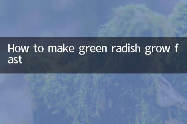 Come far crescere velocemente il ravanello verde