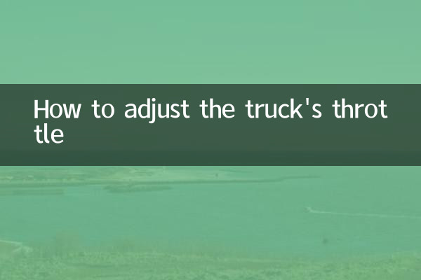 Come regolare l'acceleratore del camion