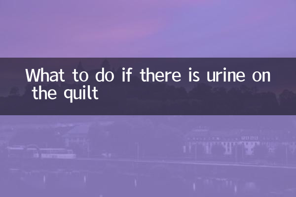 Cosa fare se c'è dell'urina sulla trapunta