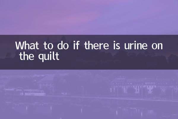 Cosa fare se c'è dell'urina sulla trapunta