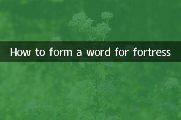 نحوه تشکیل کلمه برای قلعه