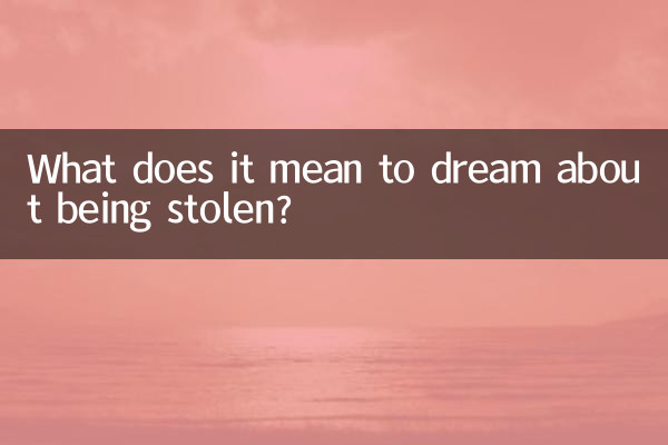 盗まれる夢にはどのような意味があるのでしょうか？