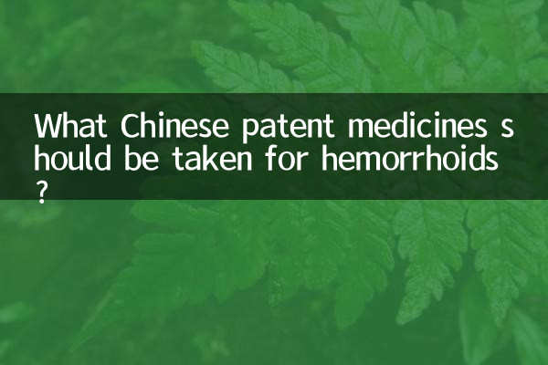 痔にはどのような中国の特許医薬品を服用する必要がありますか?