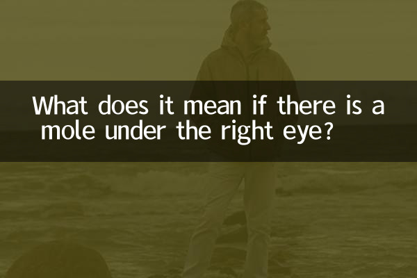 Qu'est-ce que cela signifie s'il y a un grain de beauté sous l'œil droit ?