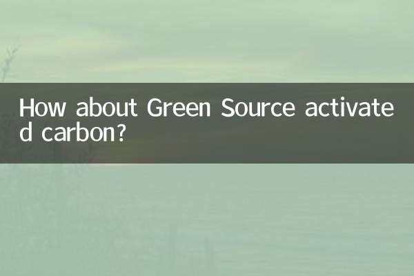 Wie wäre es mit Green Source Aktivkohle?