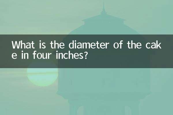 What is the diameter of the cake in four inches?