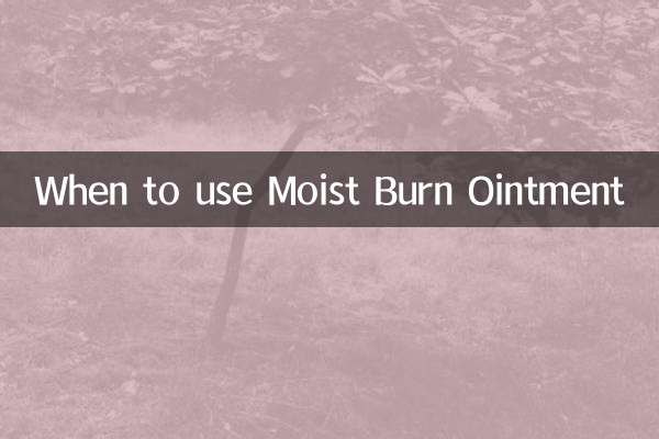 モイストバーン軟膏をいつ使用するか