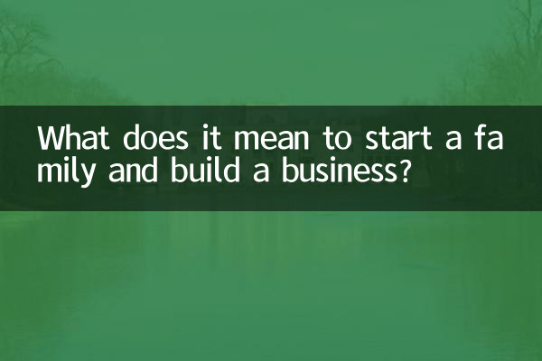 What does it mean to start a family and build a business?