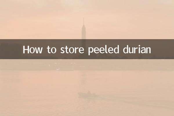 So lagern Sie geschälten Durian