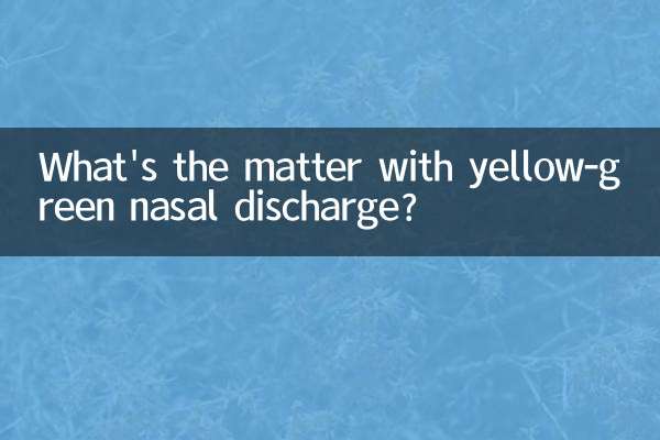 ¿Qué pasa con la secreción nasal de color amarillo verdoso?
