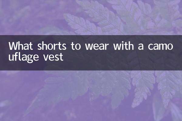 위장 조끼와 함께 입을 반바지