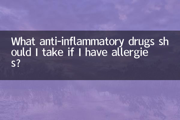 ¿Qué medicamentos antiinflamatorios debo tomar si tengo alergias?