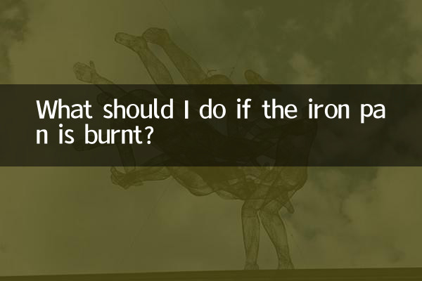 What should I do if the iron pan is burnt?