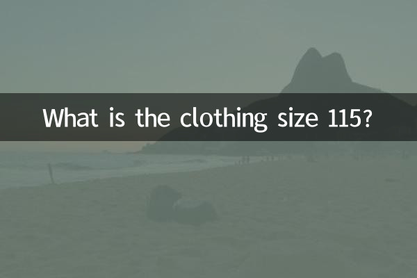 ¿Cuál es la talla de ropa 115?