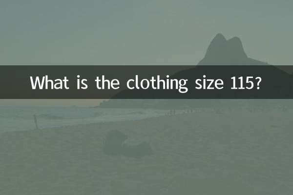 ¿Cuál es la talla de ropa 115?